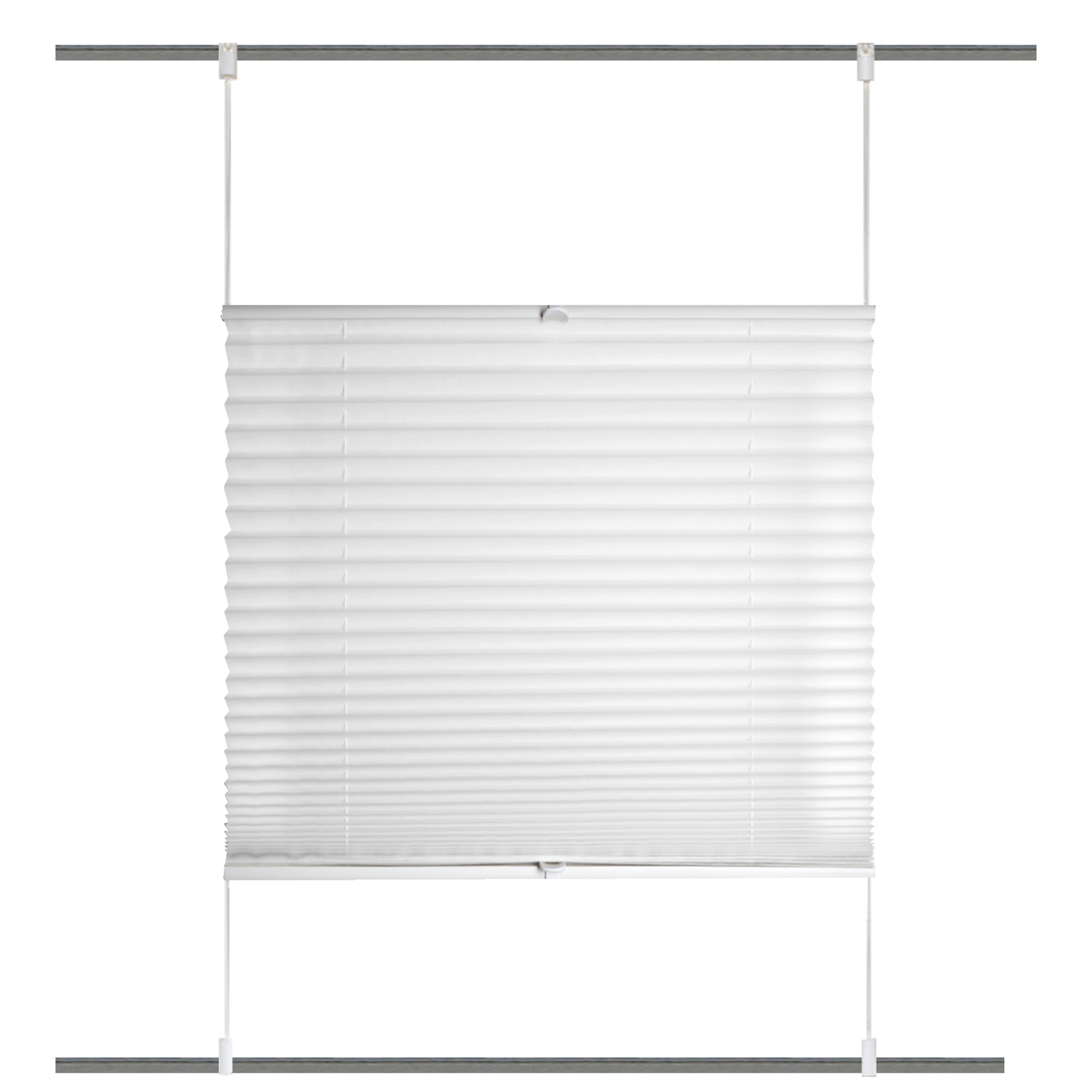 Plissee UNI DEKO - weiß - 40x130 cm