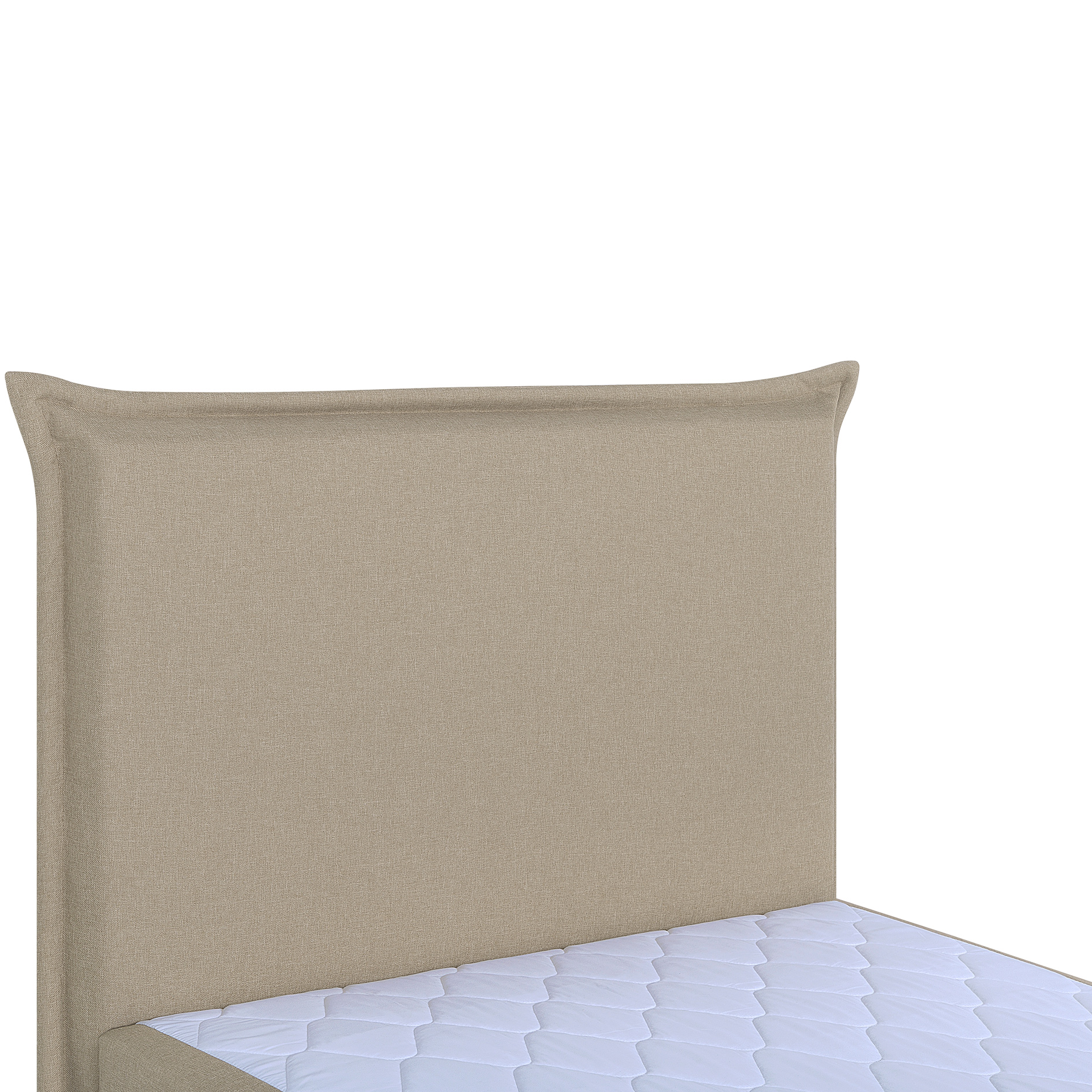 Polsterbett - beige - mit Bettkasten - H3 - 100x200 cm