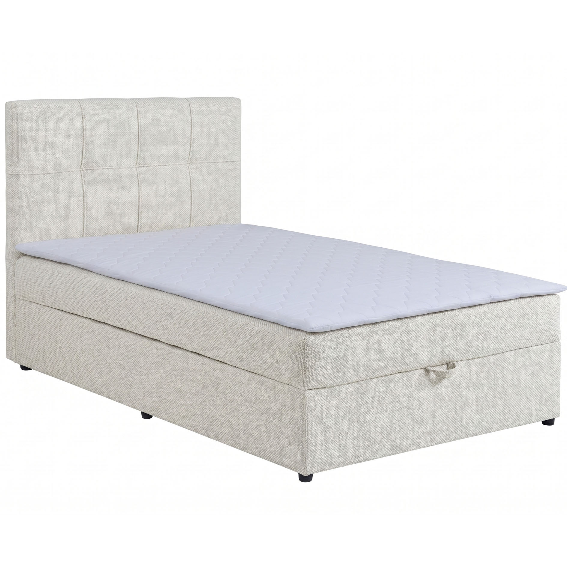 Polsterbett - ivory - H3 - Topper - Bettkasten - 120x200 cm
