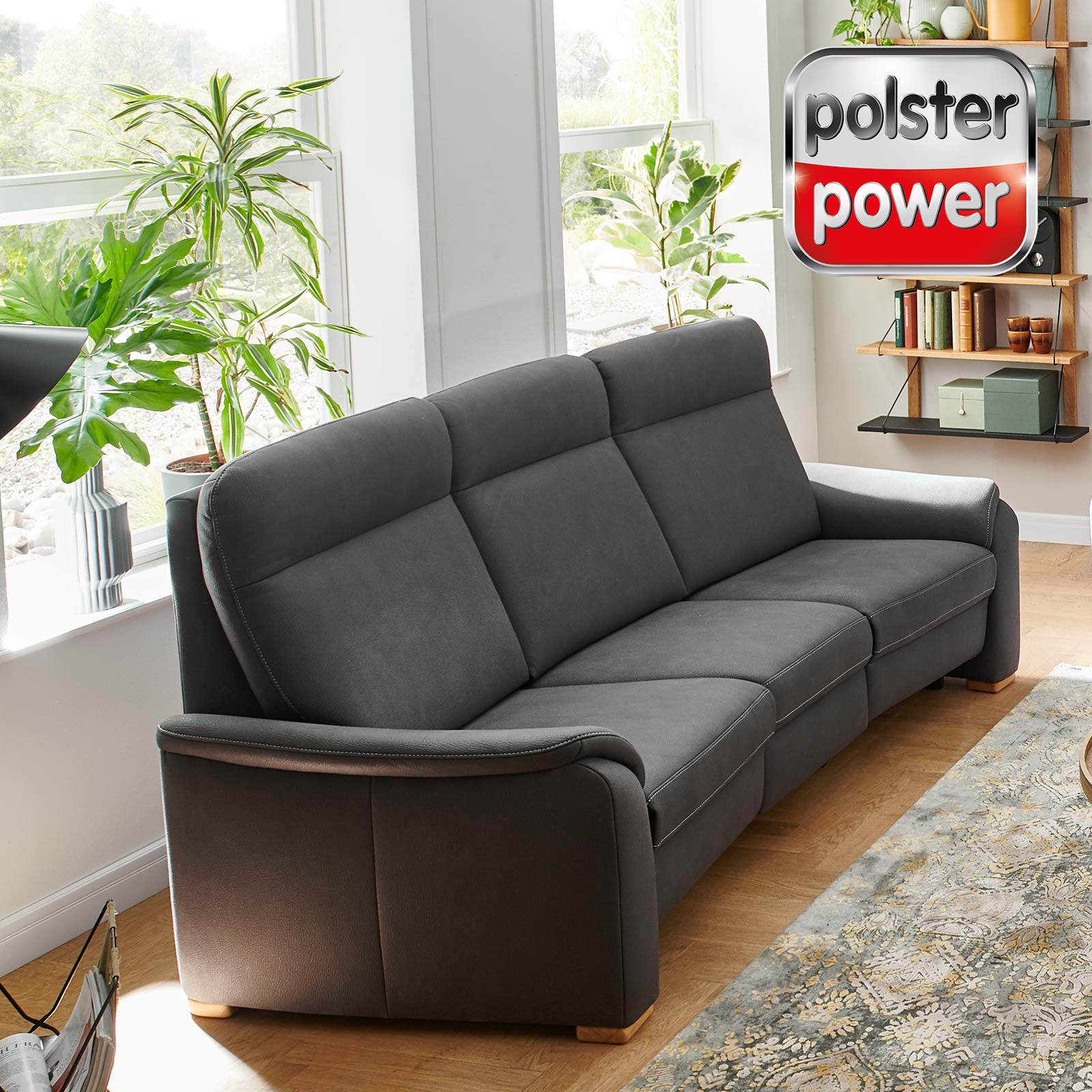 polsterpower 2-Sitzer - anthrazit - Basismodell