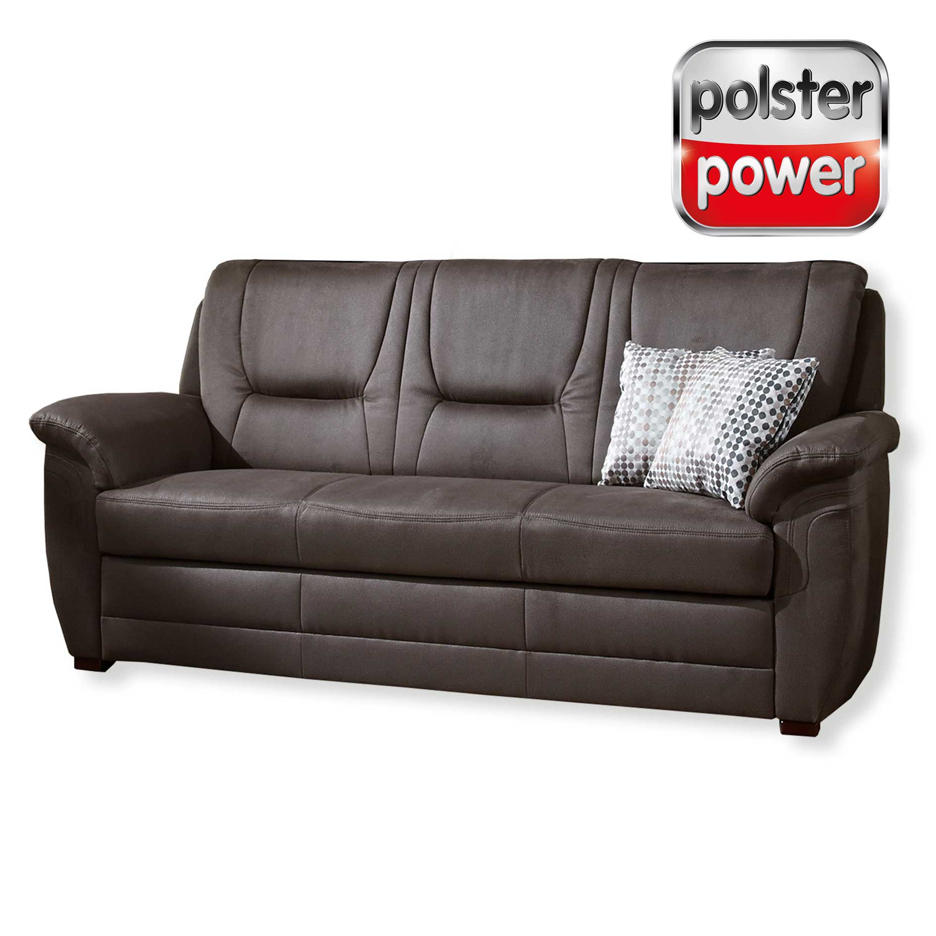 polsterpower 3-Sitzer Sofa - nougat - Bonellfederkern