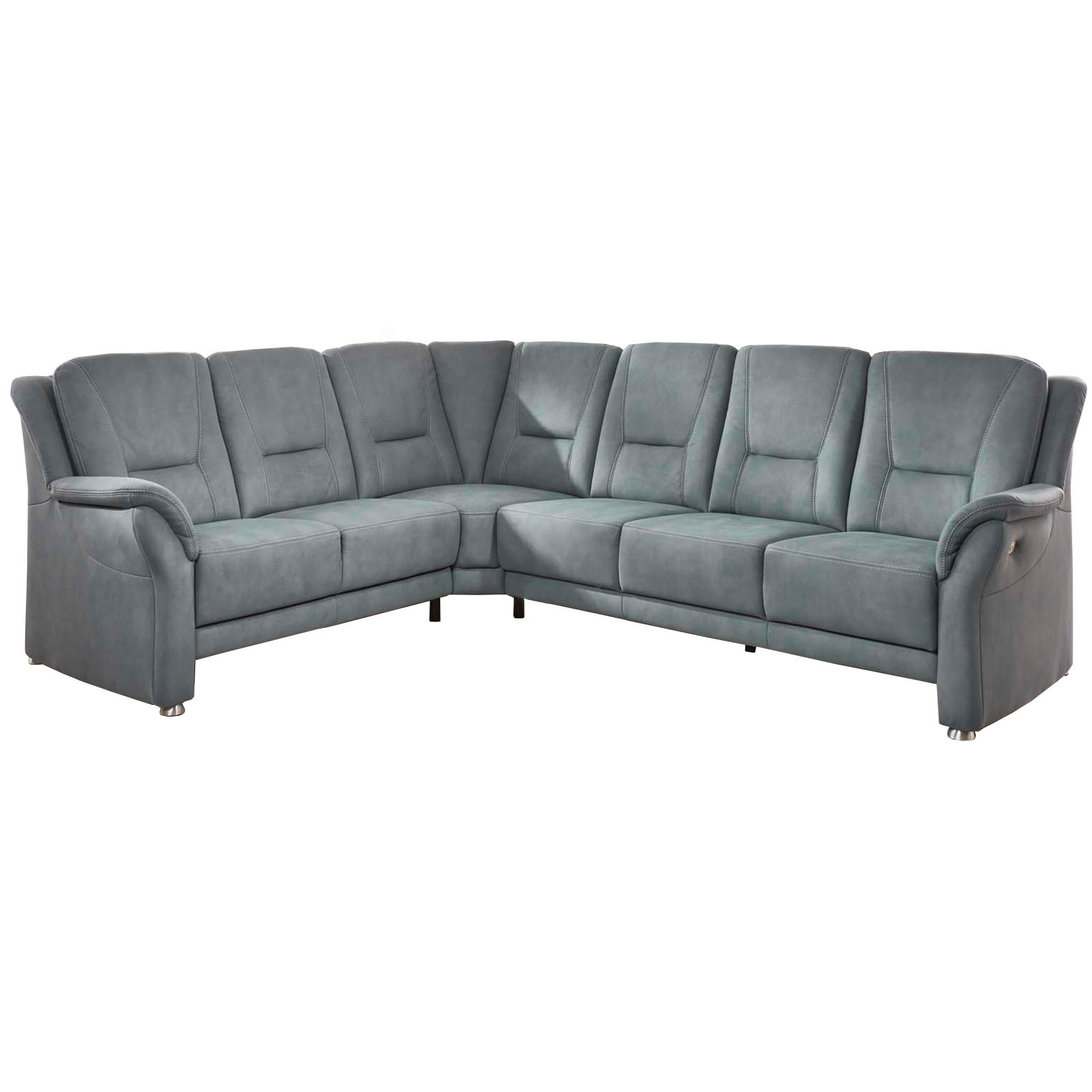 polsterpower Ecksofa - Feeling steel - Microfaser