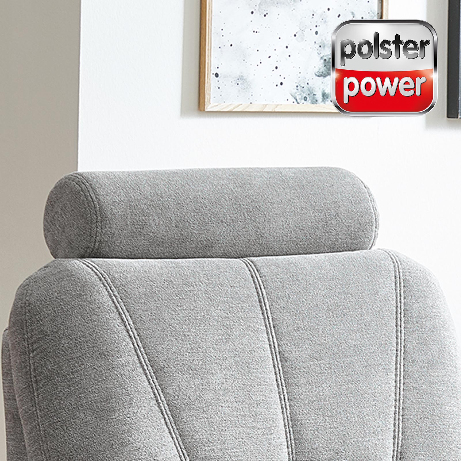 polsterpower Kopfstütze - grau - verstellbar