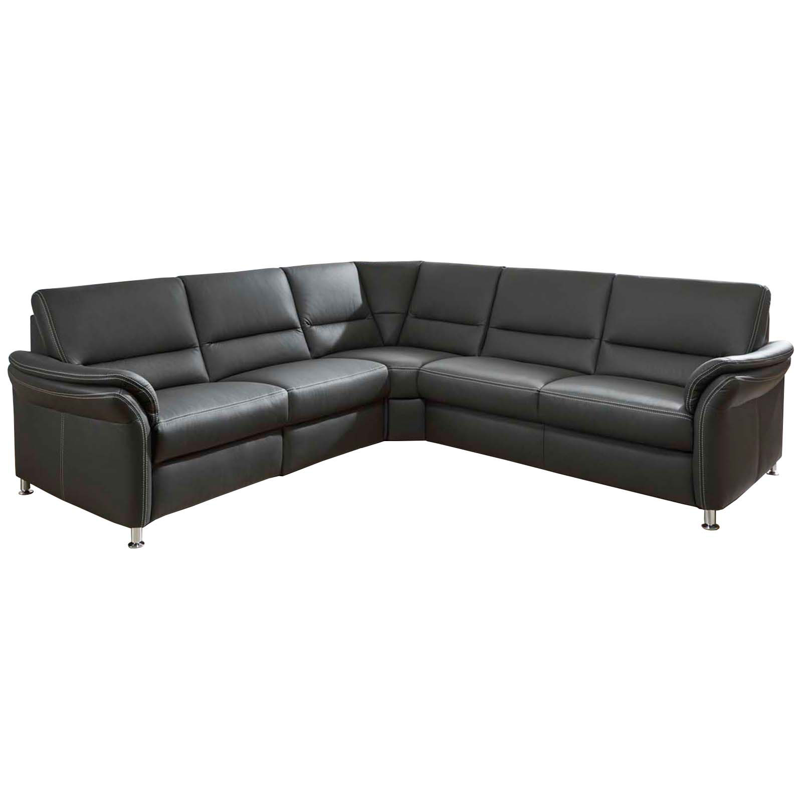 polsterpower Ledersofa - anthrazit - Basismodell - 2-Sitzer rechts