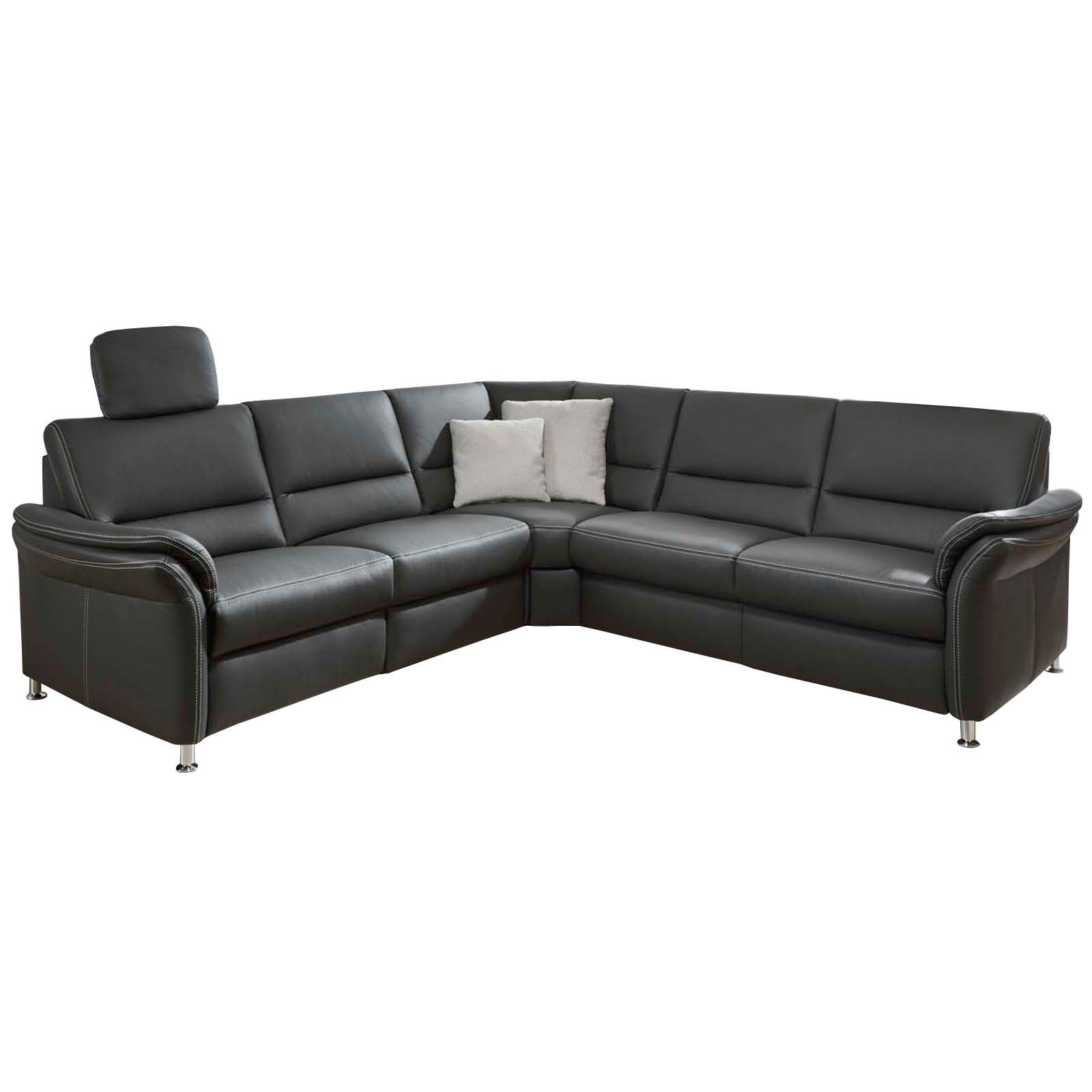 polsterpower Ledersofa - anthrazit - mit Funktionen - 2-Sitzer rechts