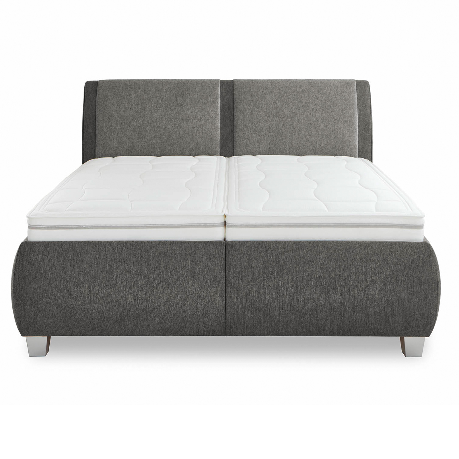 polsterpower Polsterbett - anthrazit-grau - H3/H4 - mit Bettkasten - 180x200 cm
