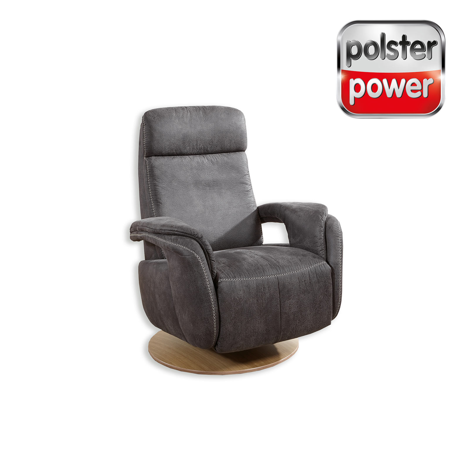 polsterpower Relaxsessel - grau - Gasdruckfeder - mit Funktion