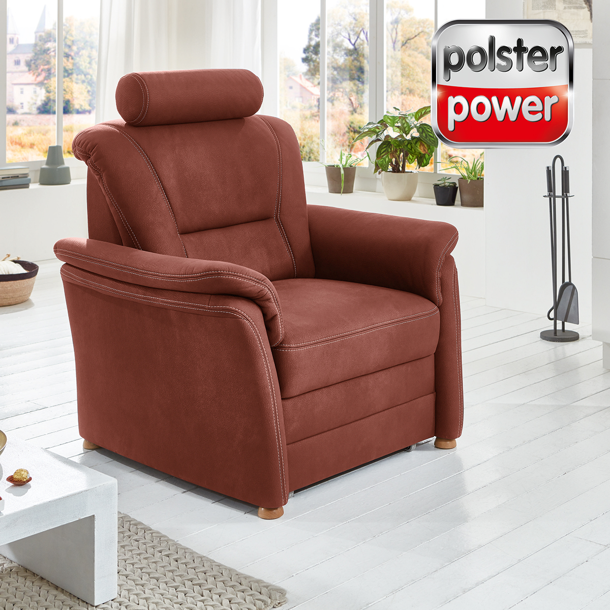 polsterpower Sessel - braun - Kaltschaum