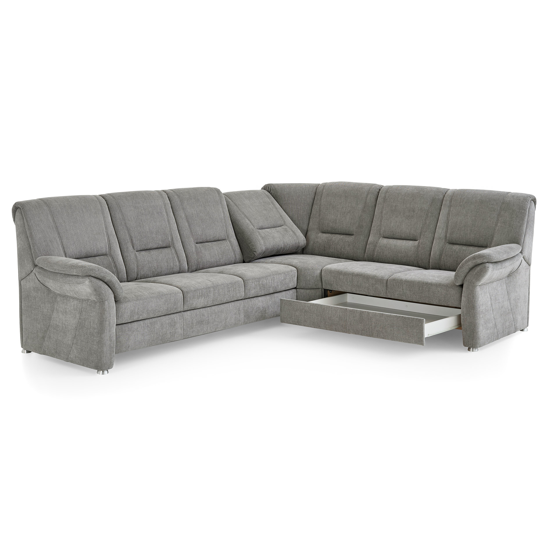 polsterpower Wohnlandschaft - grey - 3-Sitzer rechts - mit Liegefunktion