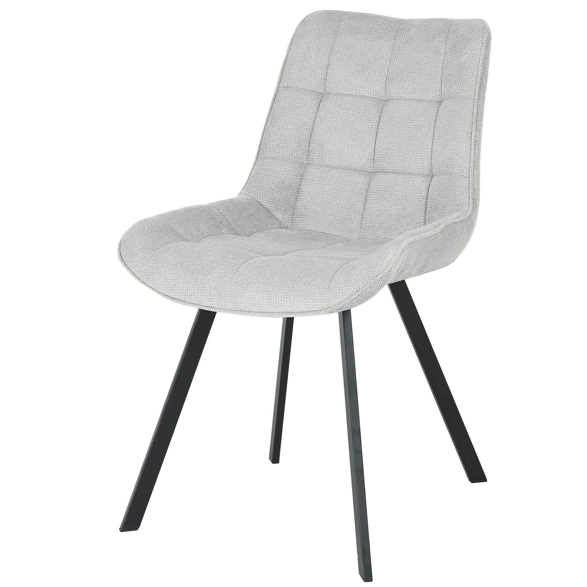 Polsterstuhl - grau - Leinen - 88 cm