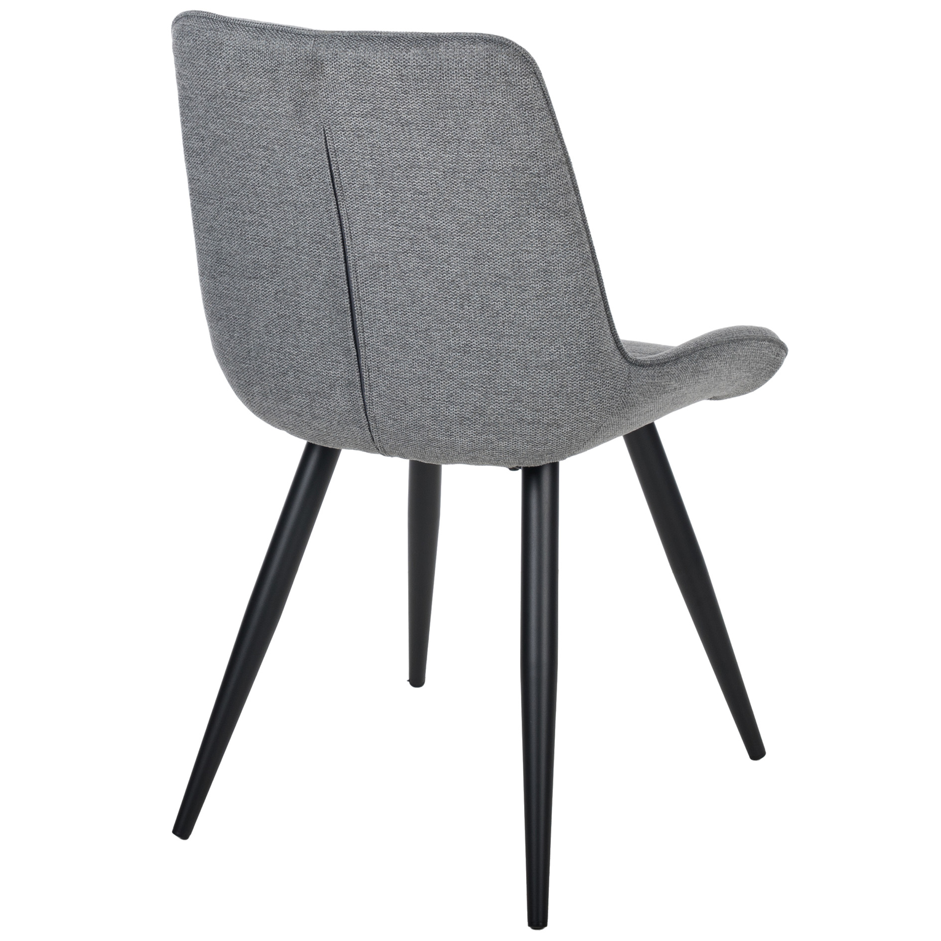 Polsterstuhl - kieselgrau-schwarz - 85 cm hoch