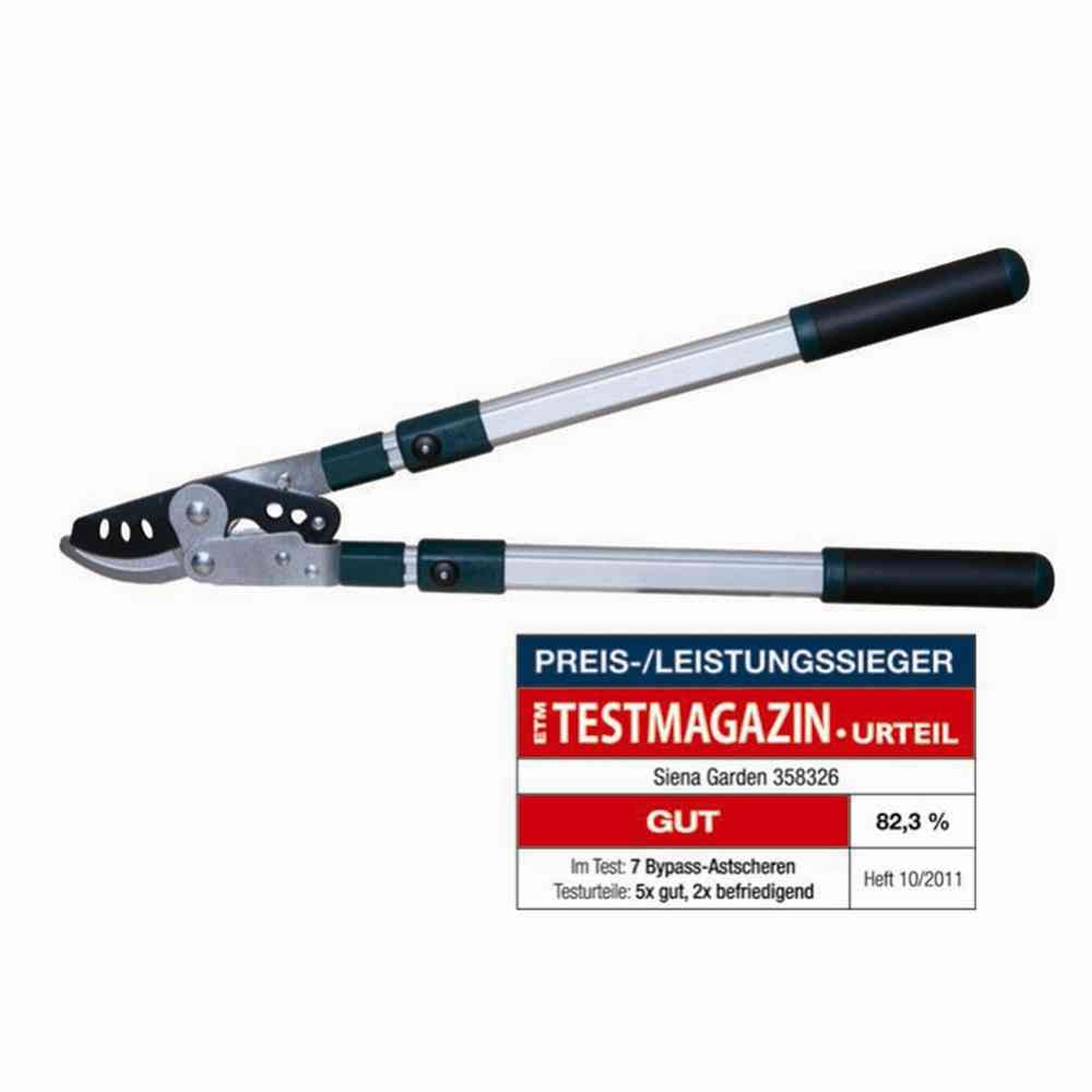 Pro Alu Bypass Astschere - grün-silber - 67,5-101 cm