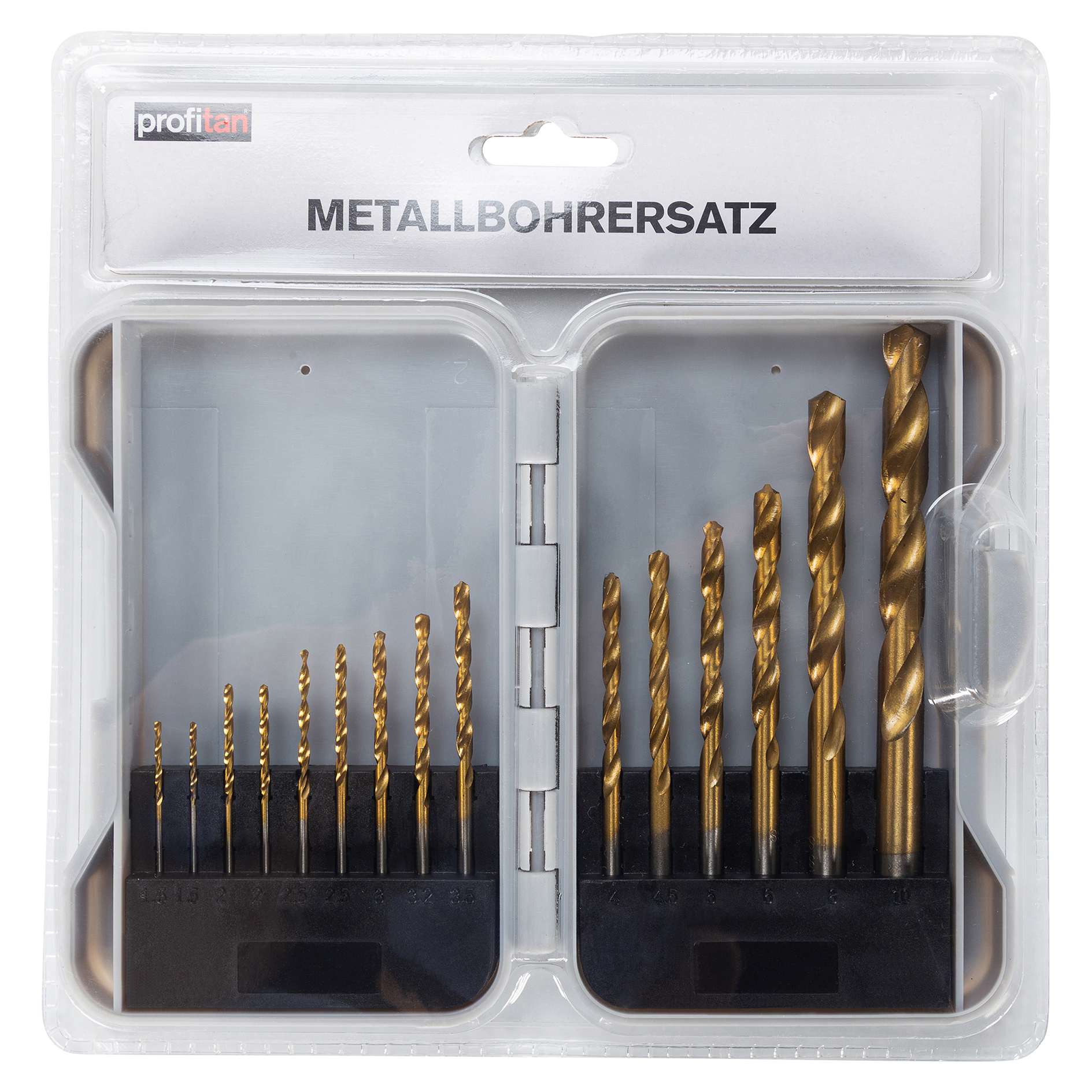 profitan 15-teiliger HSS-Metallbohrersatz - gold - mit Box