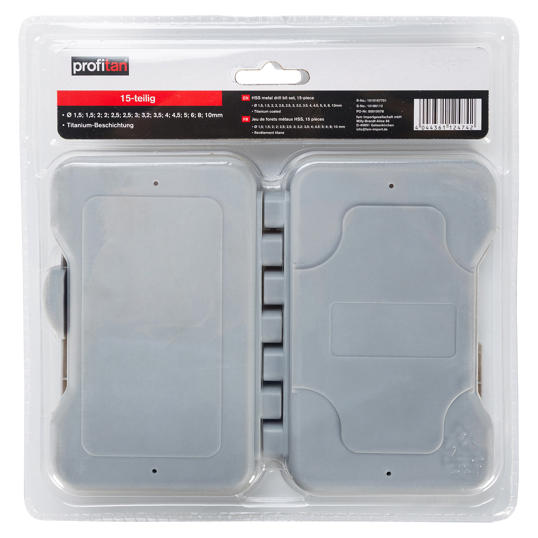 profitan 15-teiliger HSS-Metallbohrersatz - gold - mit Box