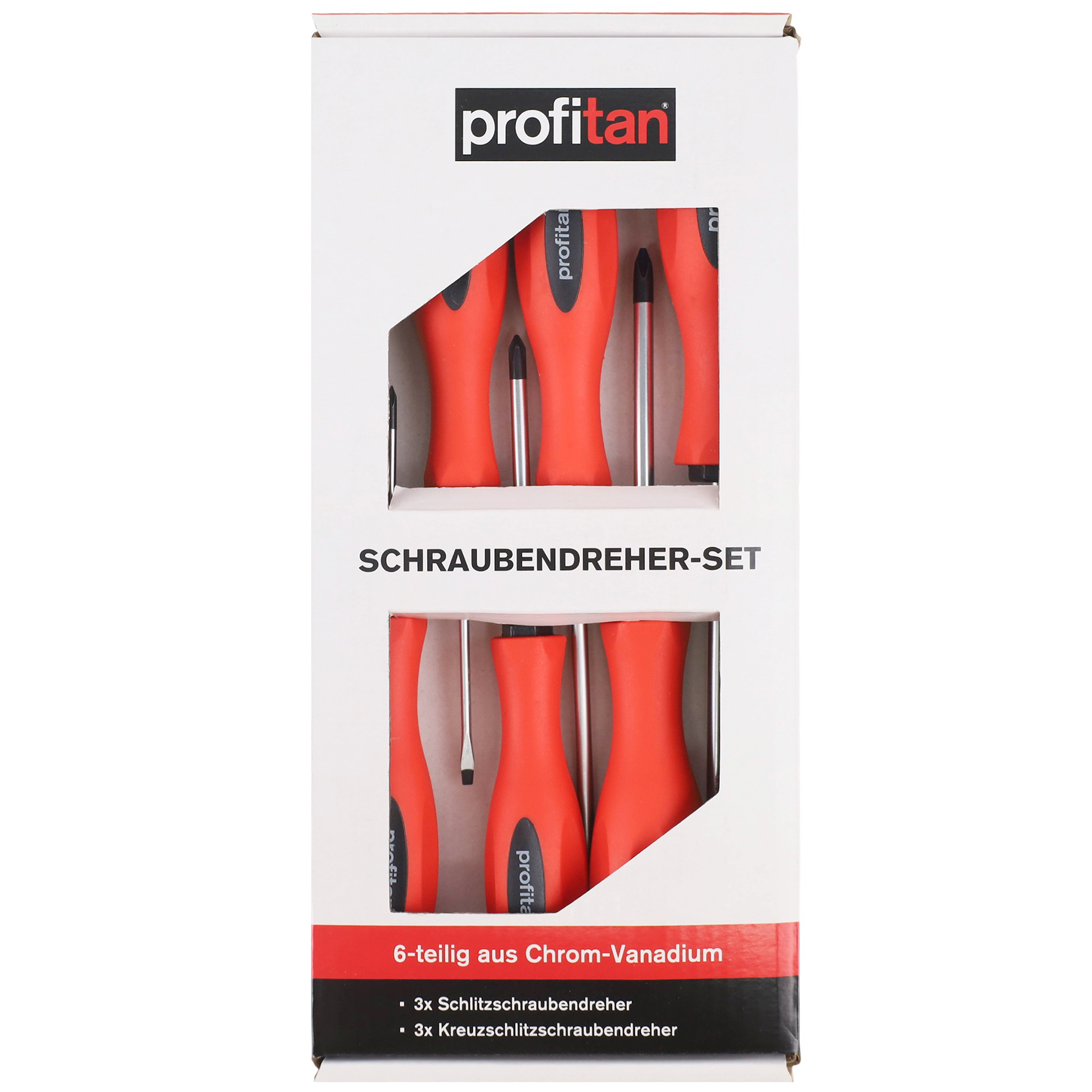 profitan 6-teiliges Schraubendreher-Set - rot