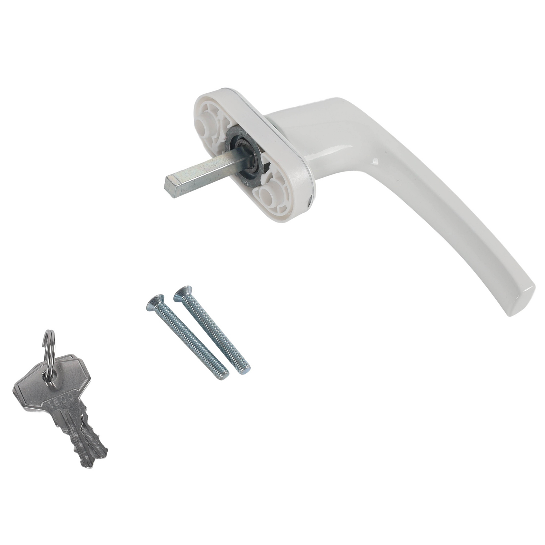 profitan Fenstergriff - weiß - Aluminium - abschließbar