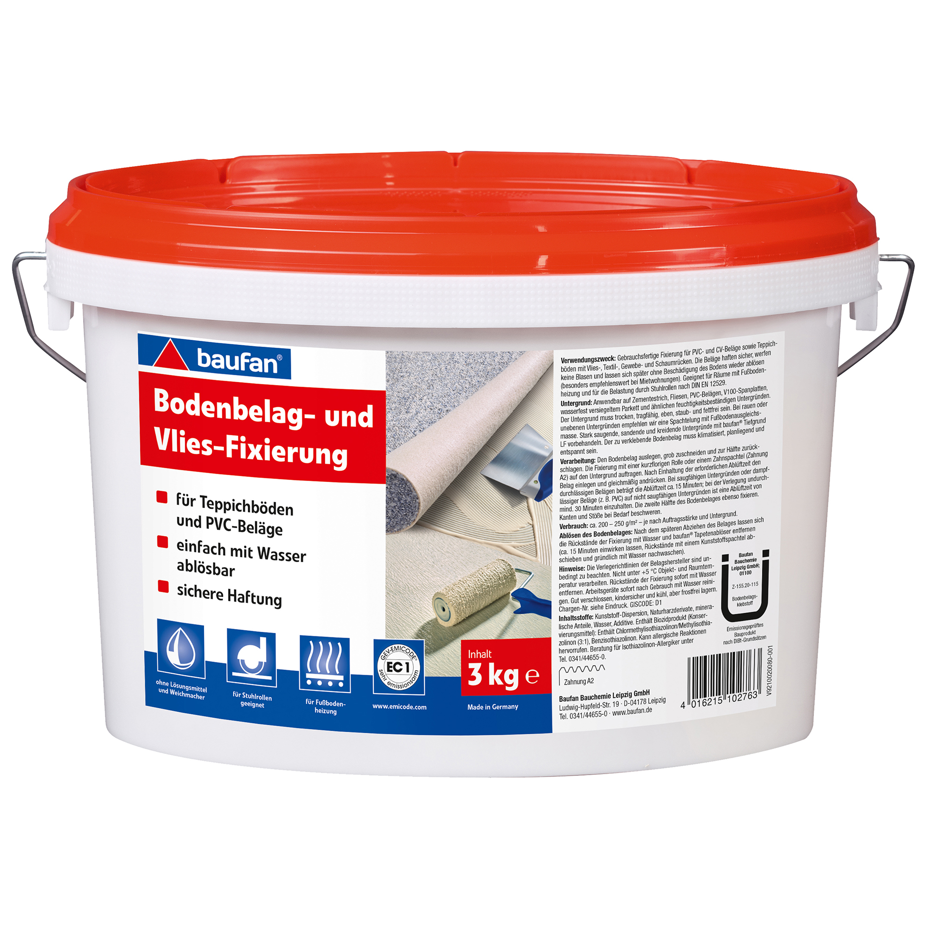 profitan Fixierung für Teppich und PVC - ablösbar - 3 kg
