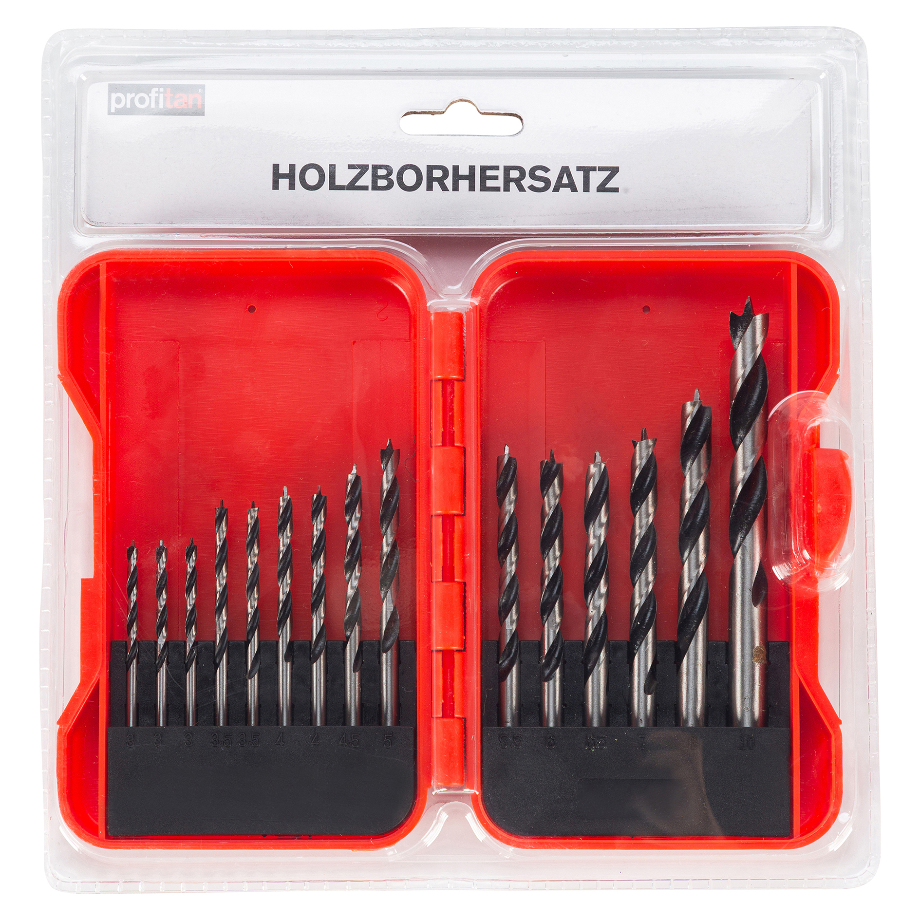 profitan Holzbohrersatz - Stahl - 15 Teile - verschiedene Breiten