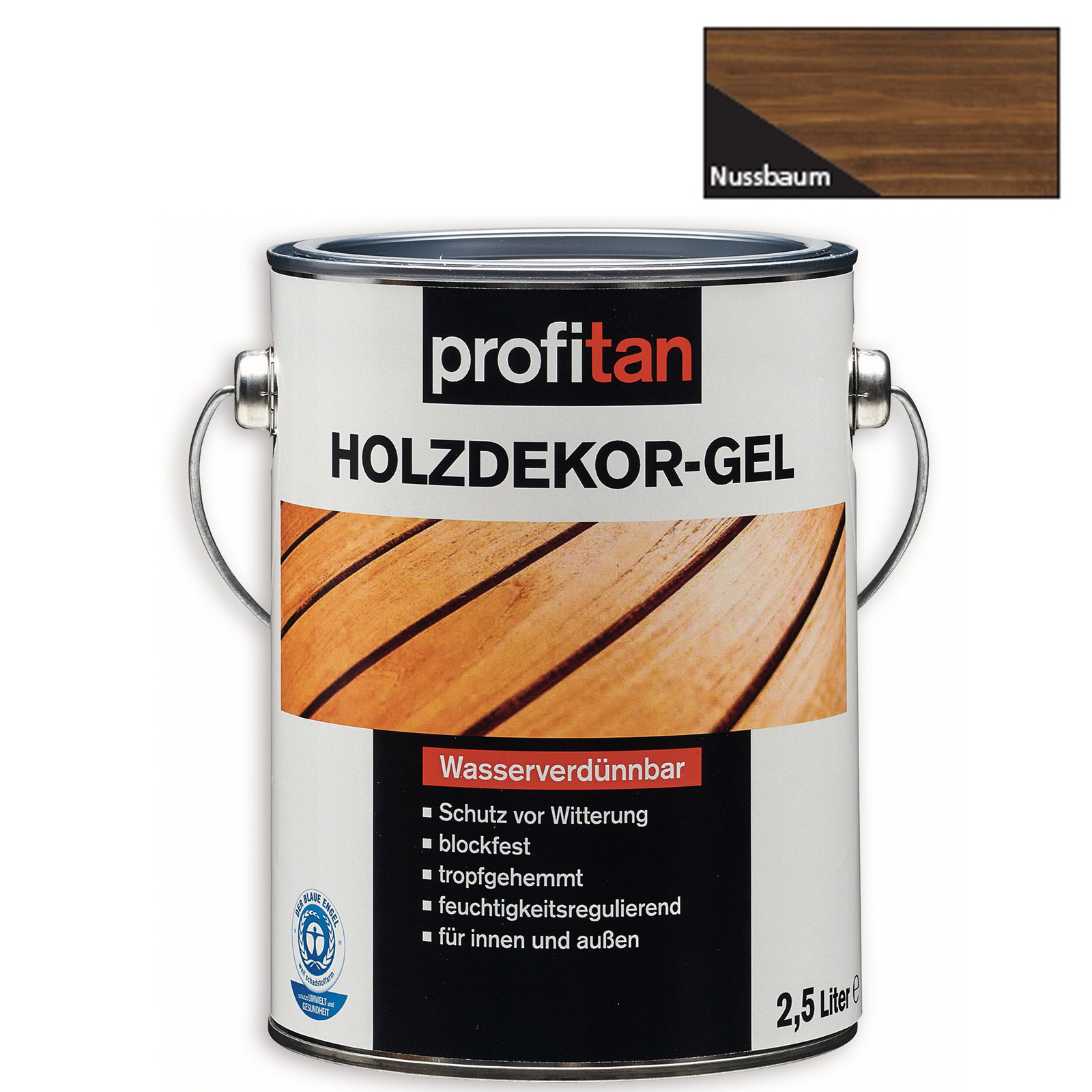 profitan Holzdekor-Gel - nussbaum - 2,5 Liter