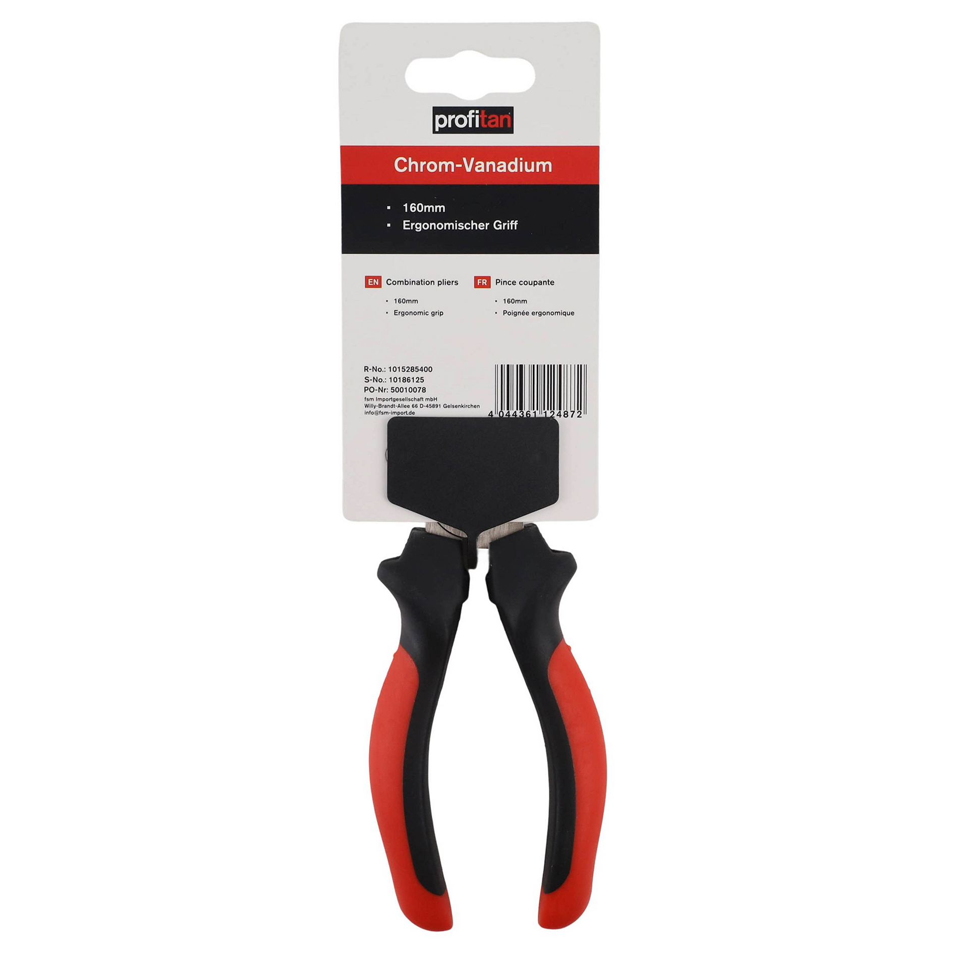 profitan Kombizange - schwarz-rot - ergonomischer Griff