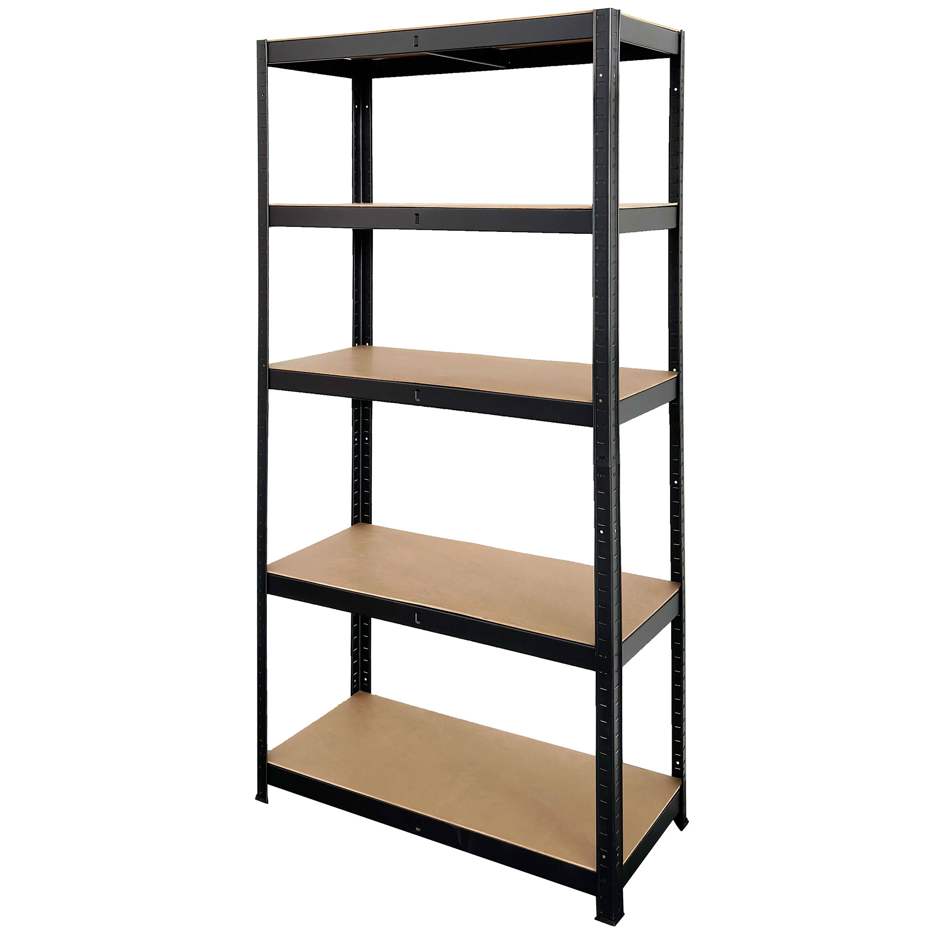 profitan Schwerlastregal - schwarz-natur - 5 Böden - 180 cm hoch