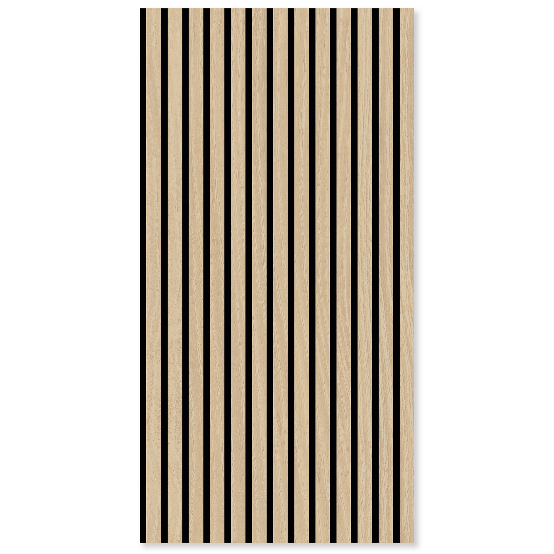 profitan Wand- und Akustikpaneel - Eiche Light - schwarz - 51x104 cm
