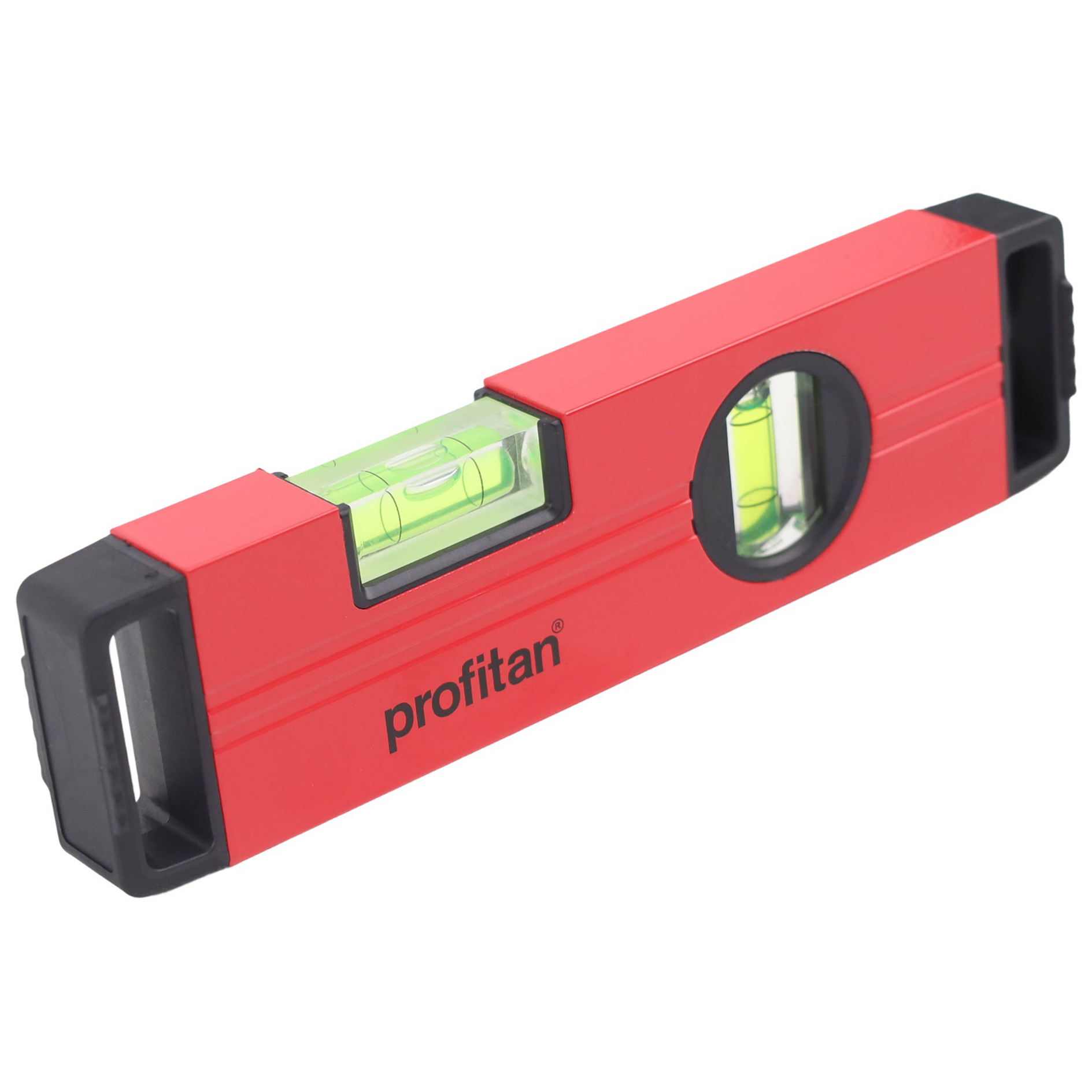profitan Wasserwaage - rot-schwarz - Aluminium - 20 cm