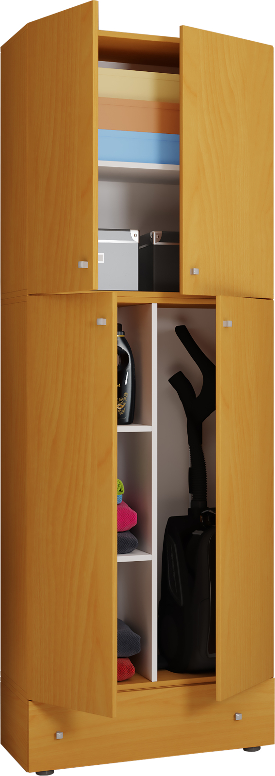Putzschrank LONA XXL - Buche - mit Schublade - 200 cm hoch