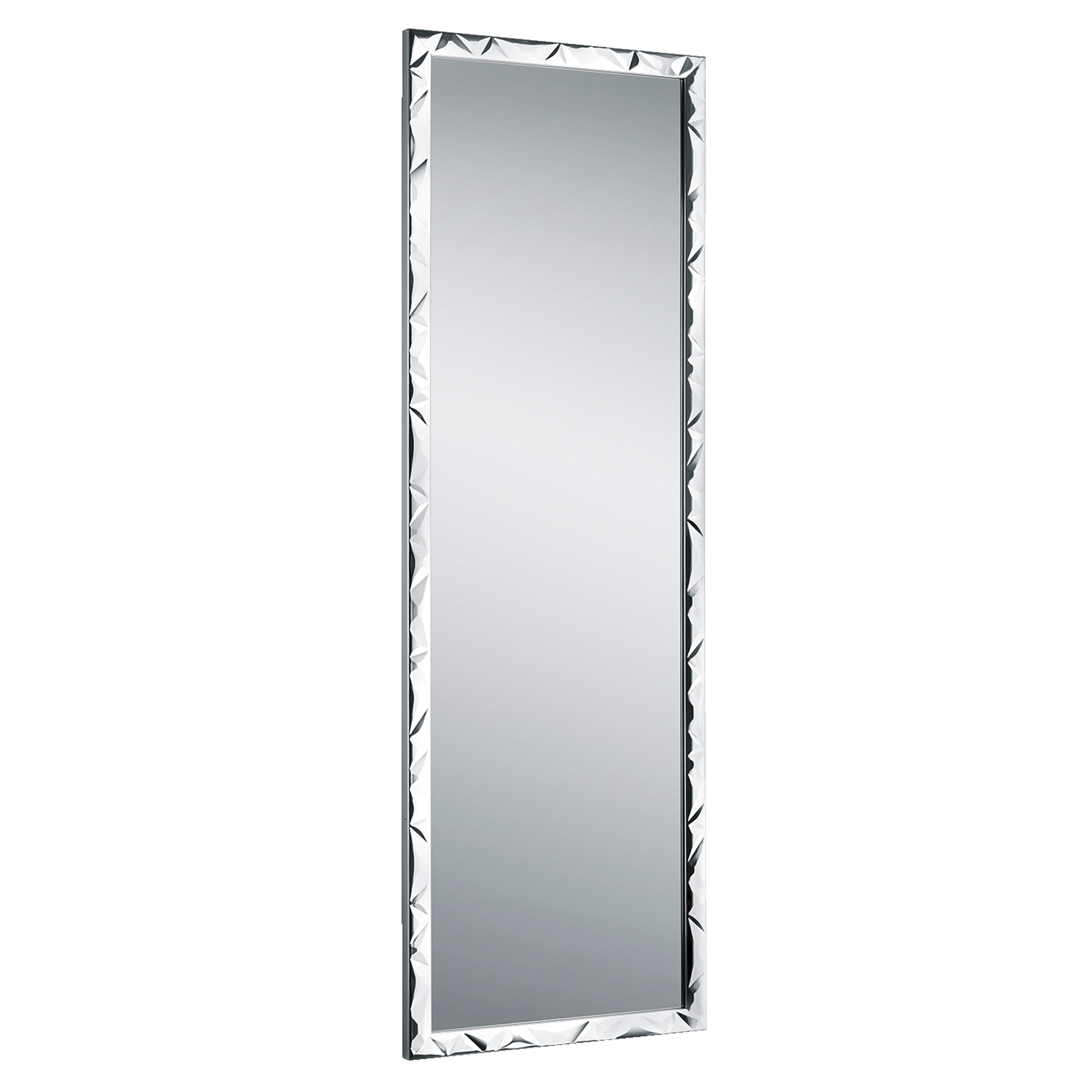 Rahmenspiegel - silber - strukturierter Rahmen - 50x150 cm