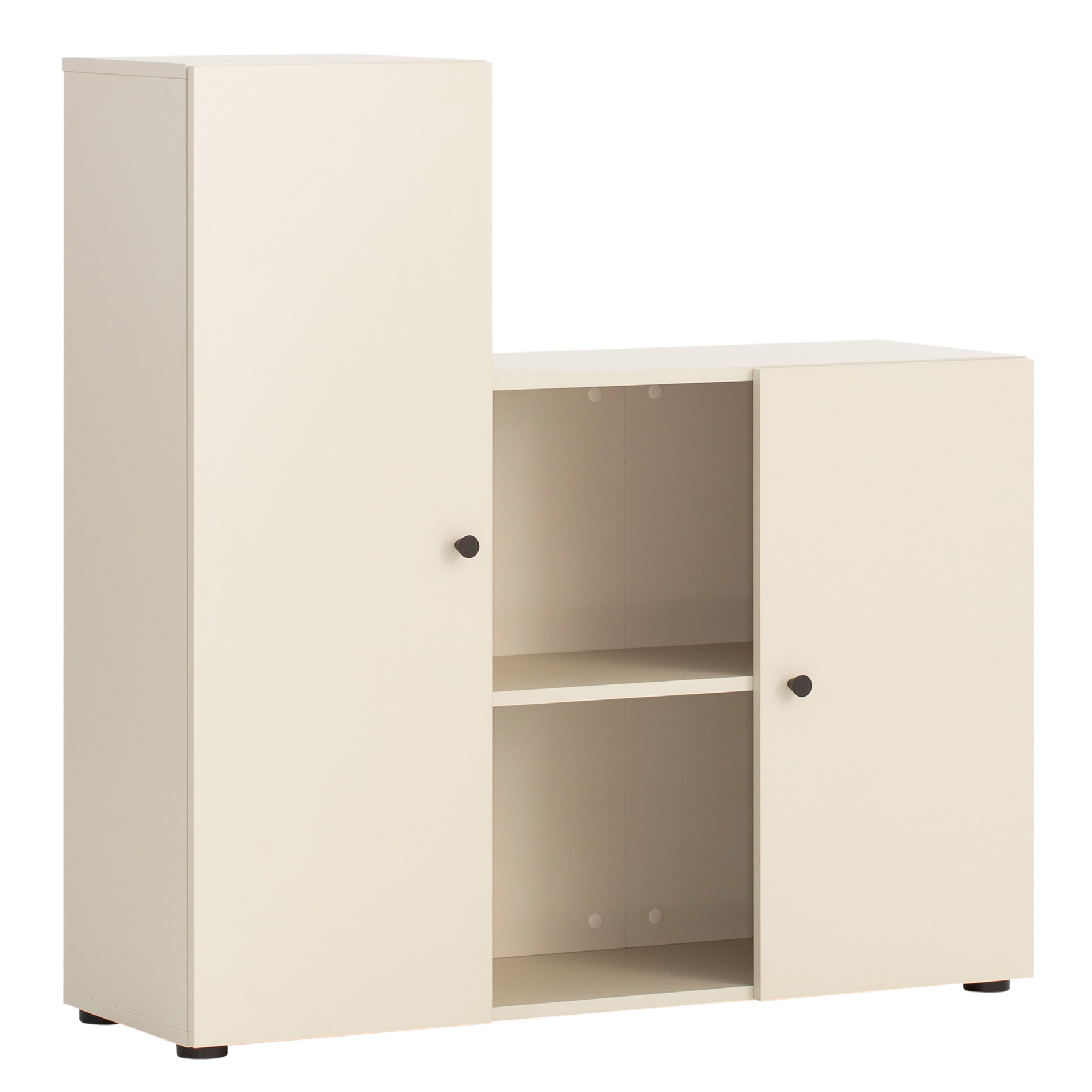 Raumteiler - cremebeige - 6 Fächer - stapelbar