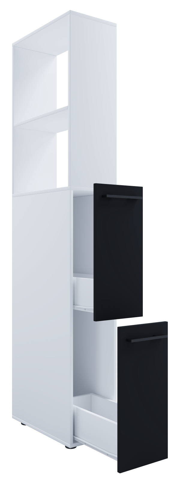 Raumteiler SADILO XL - weiß-anthrazit - 183 cm