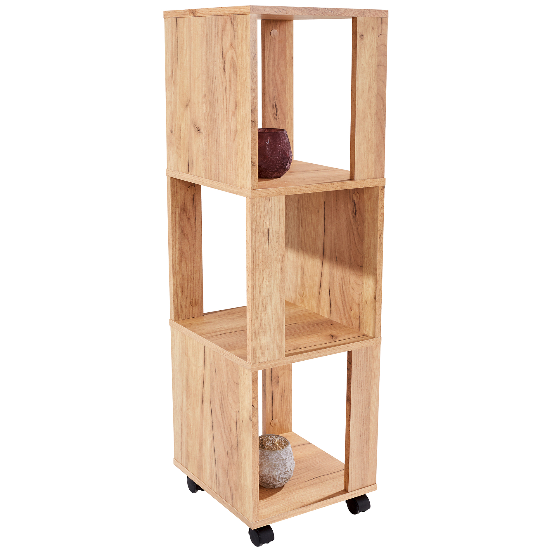 Regal - Artisan Eiche - rollbar - 111 cm hoch