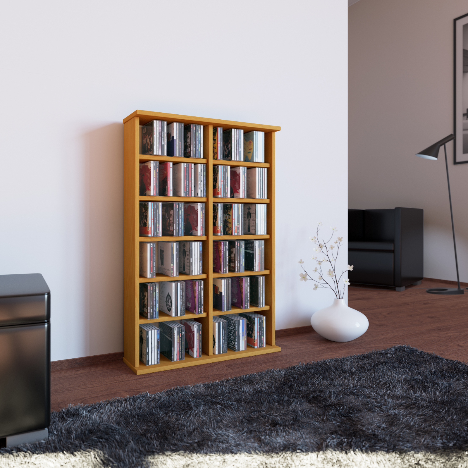 Regal - Buche - 60 cm breit - für 300 CDs