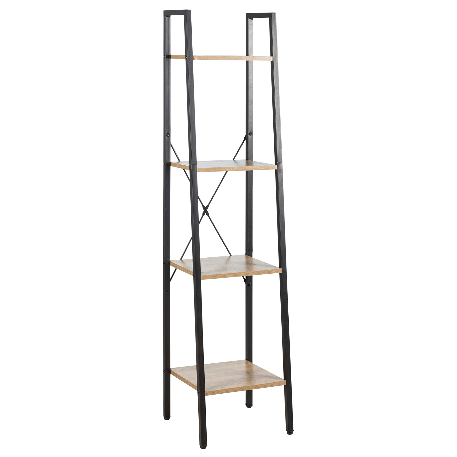Regal - Eiche - schwarz - 34 cm breit