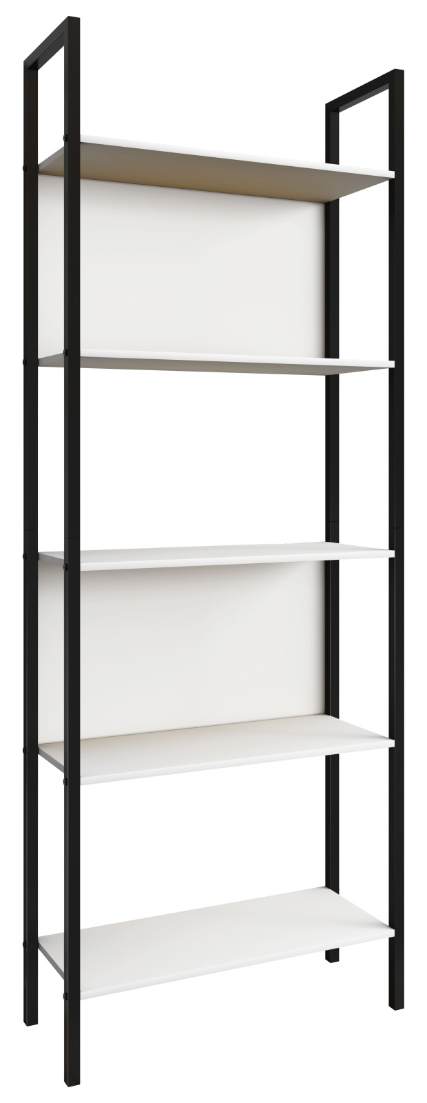 Regal FLAKOS - schwarz-weiß - 5 Fächer - 165 cm hoch