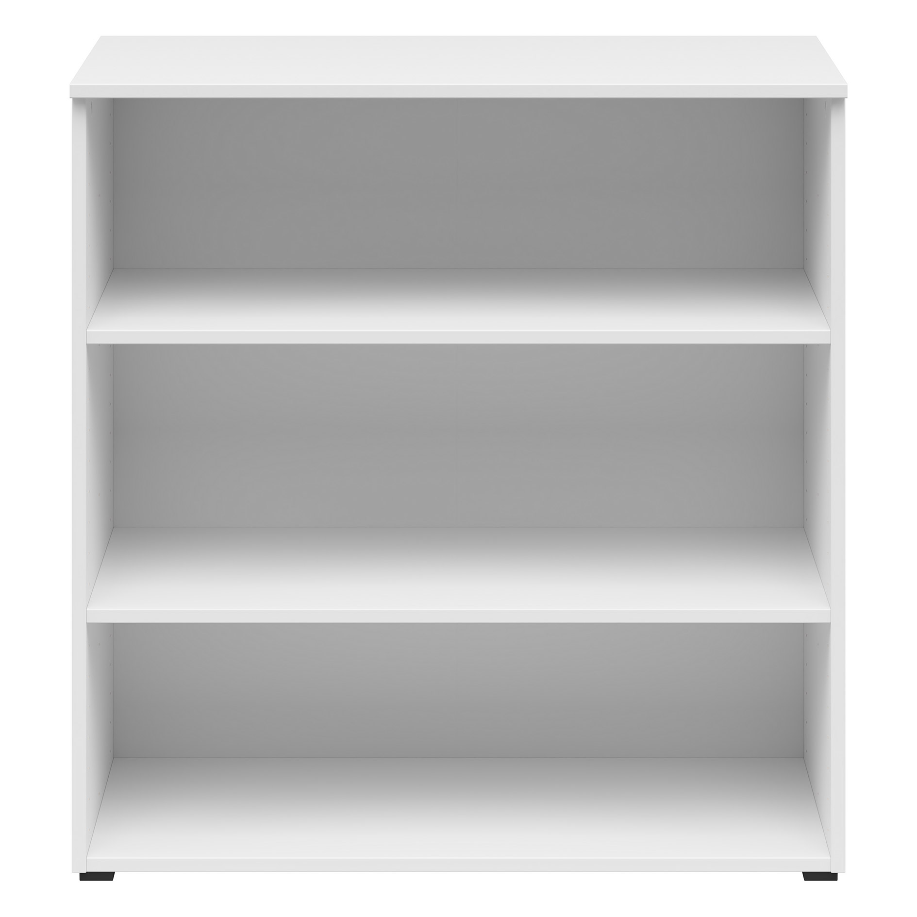 HCHQHS Bücherregal 3-stöckig – Industrielles Design, Weiß, Metallrahmen, 80x30x84 Cm