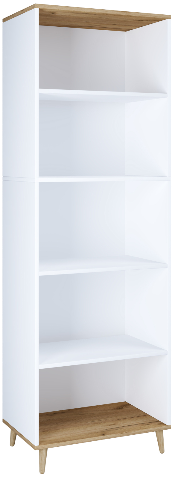 Regal LANDOS - weiß - Honig Eiche - 60 cm