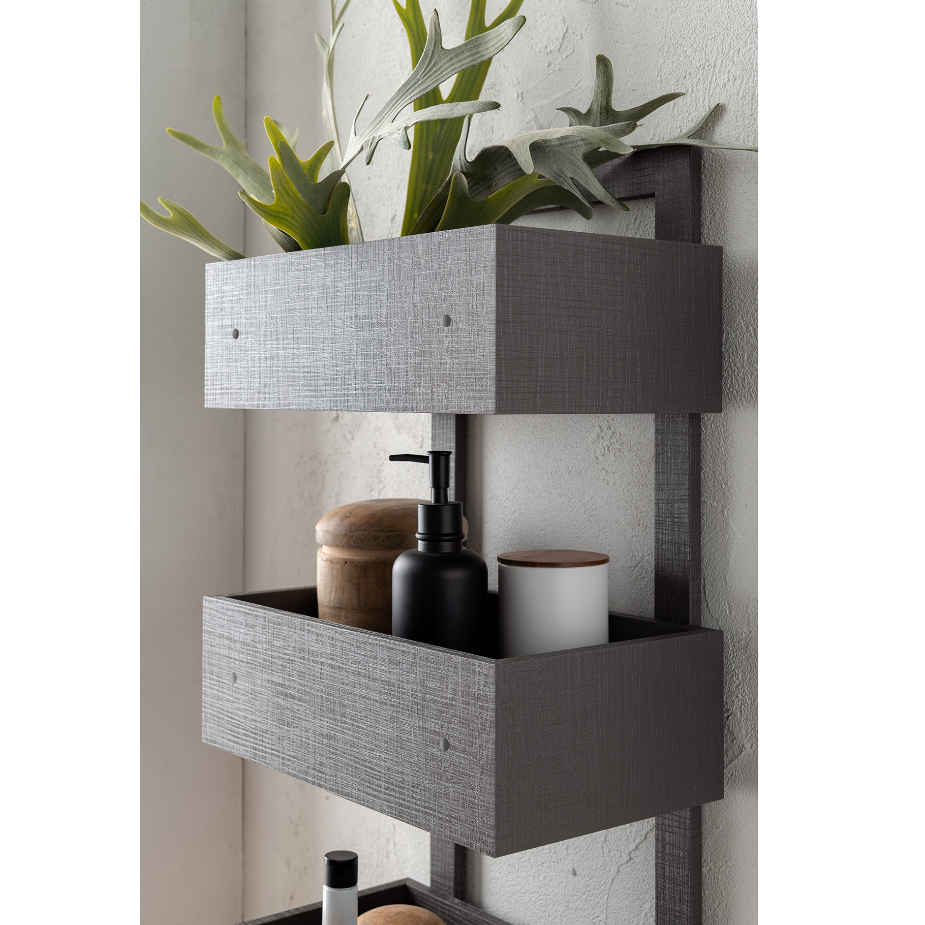 Regal - leinen grau - 37 cm