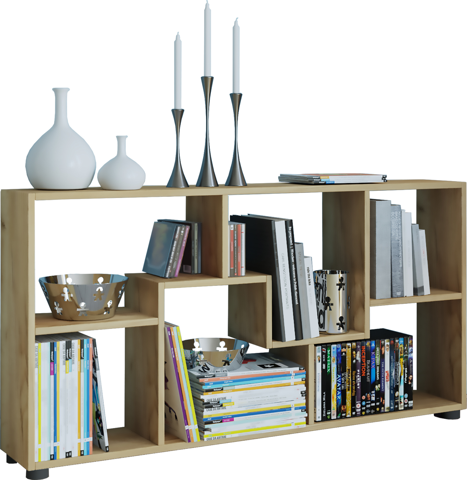 Regal PINTAL - Honig Eiche - 117 cm