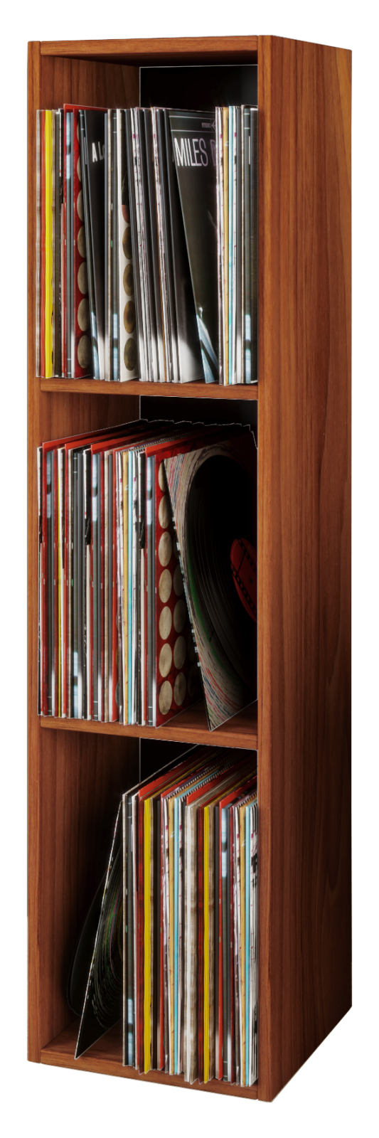 Regal PLATTO - Kern-Nussbaum - für 100 Schallplatten