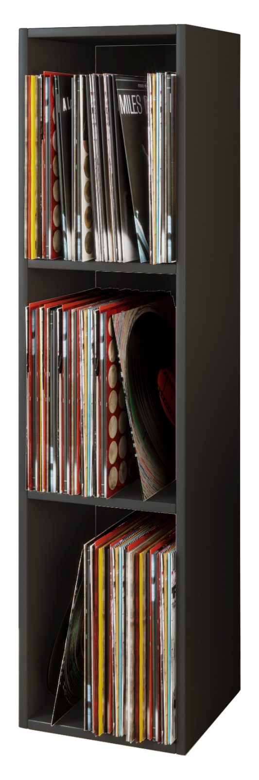 Regal PLATTO - schwarz - für 100 Schallplatten