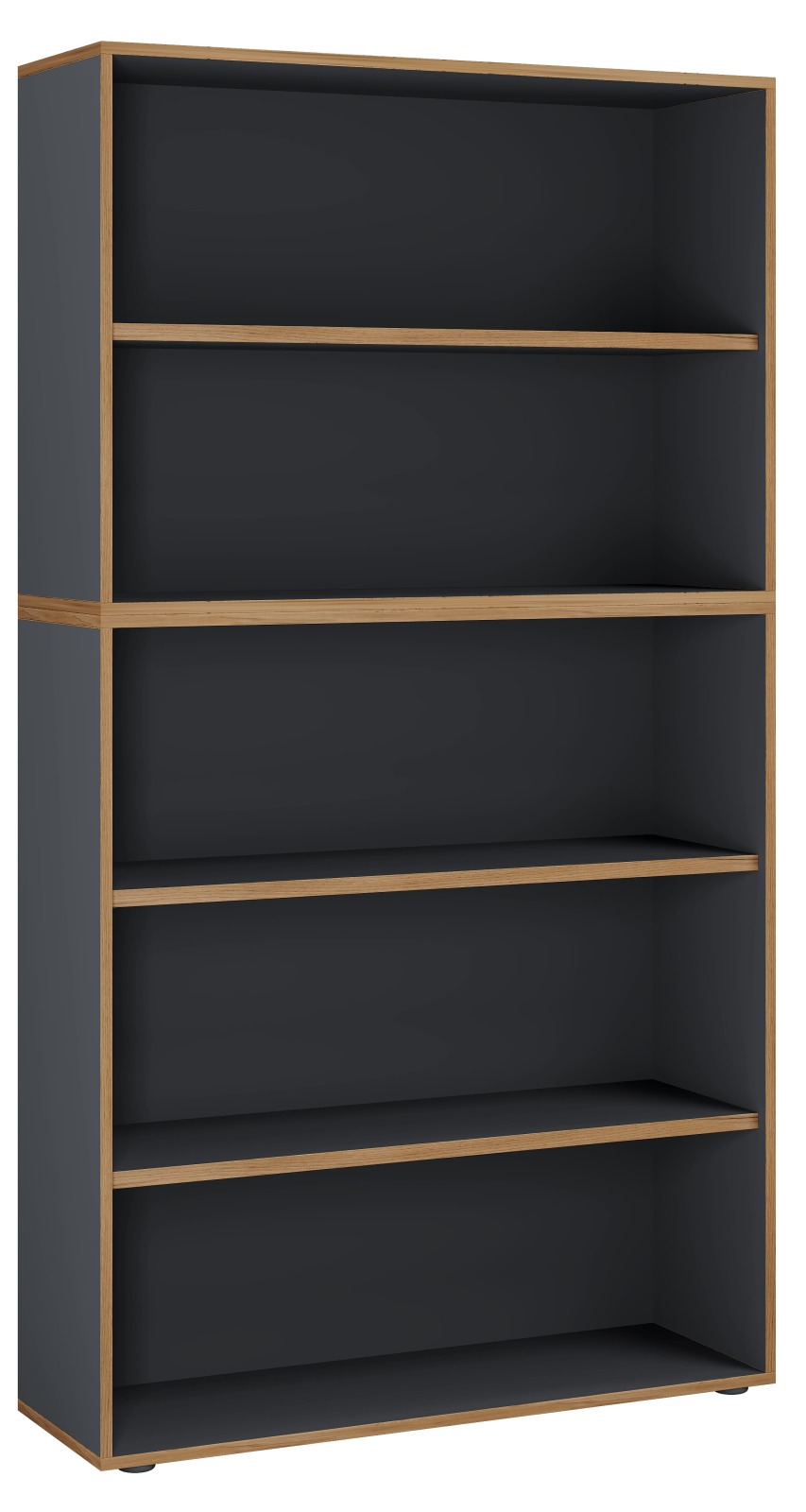 Regal SALIA - anthrazit - Honig Eiche - 5 Fächer - 100 cm