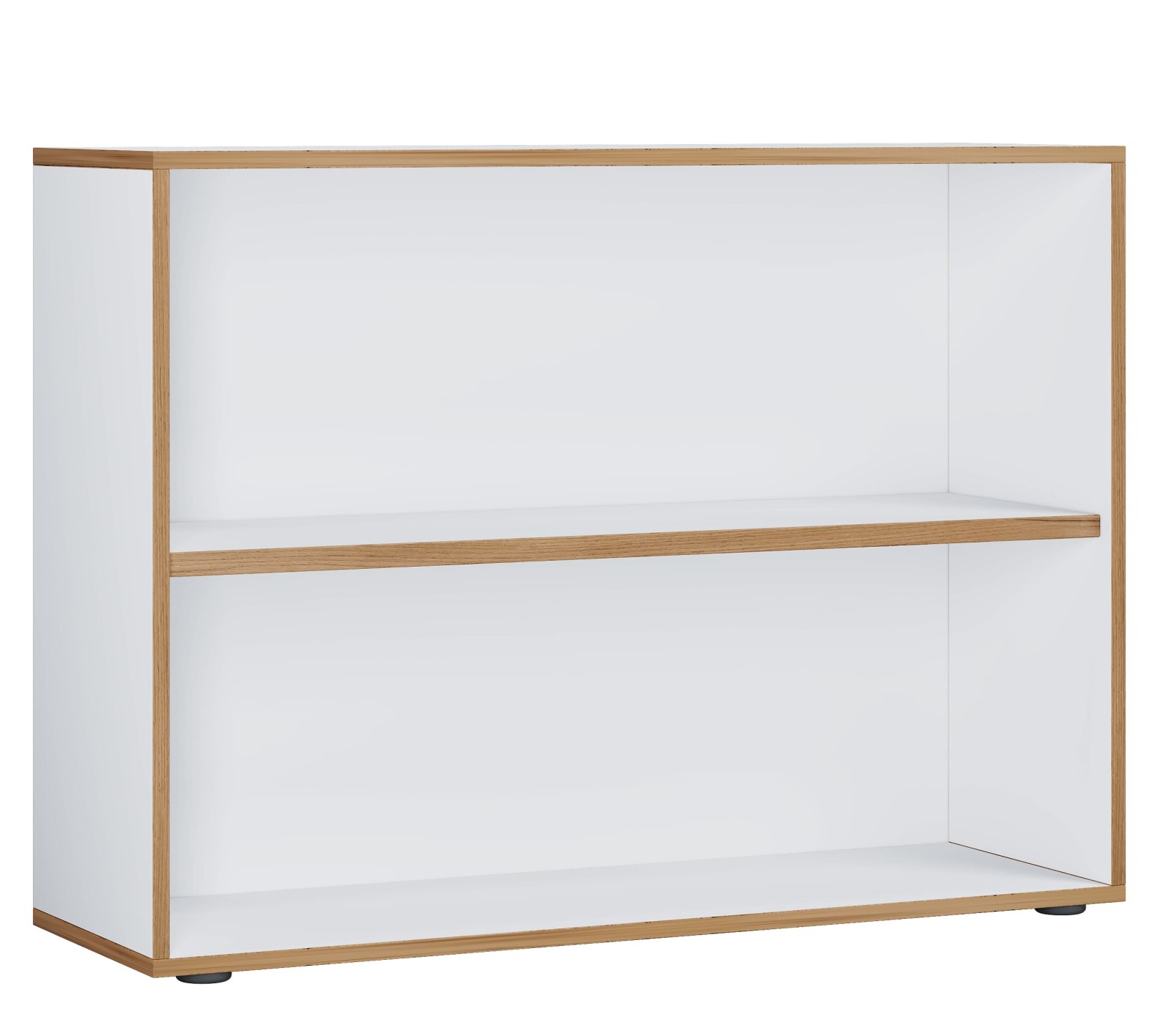 Regal SALIA - weiß - Honig Eiche - 100x74 cm