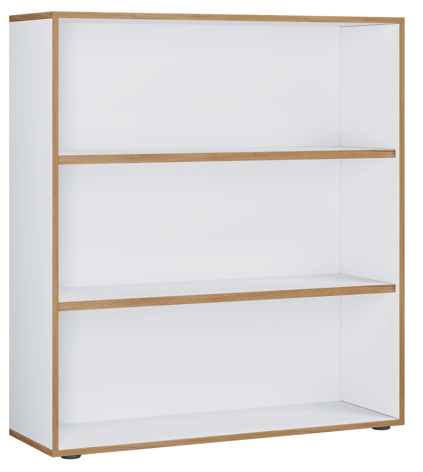 Regal SALIA - weiß - Honig Eiche - 3 Fächer - 100 cm