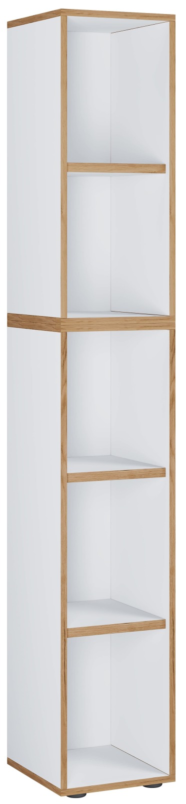 Regal SALIA - weiß - Honig Eiche - 30x183 cm