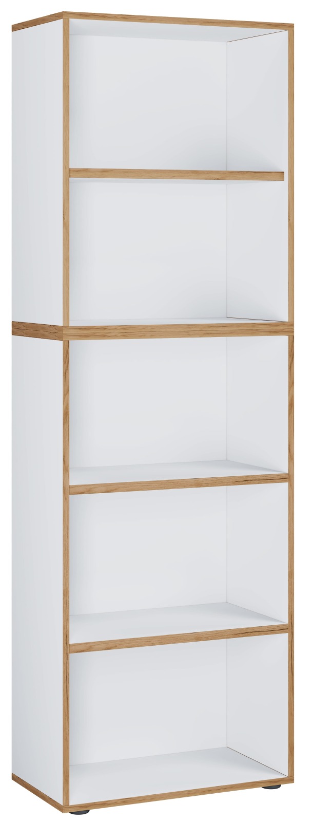 Regal SALIA - weiß - Honig Eiche - 60x183 cm