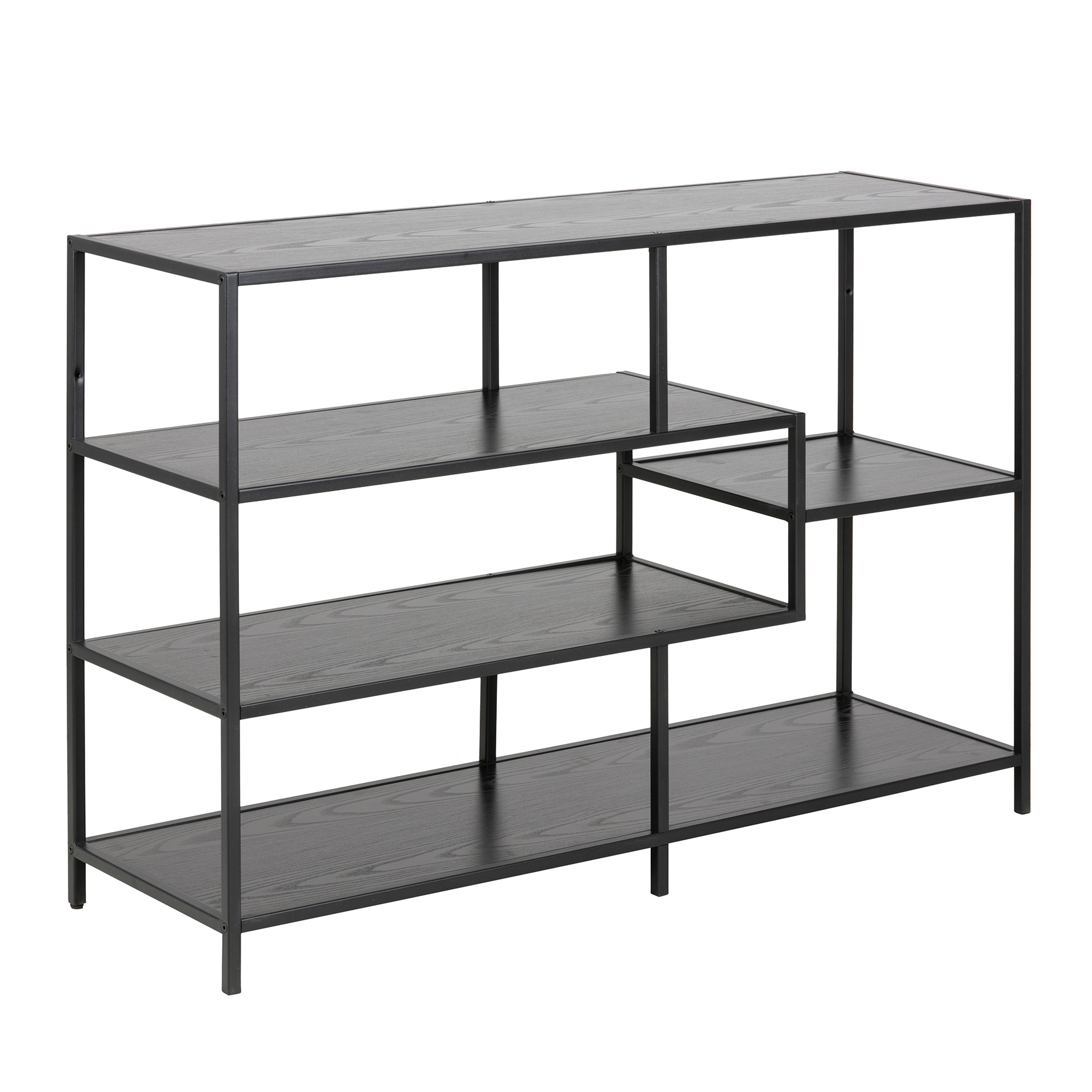 Regal SEAFORD - schwarz-Esche - 116 cm breit