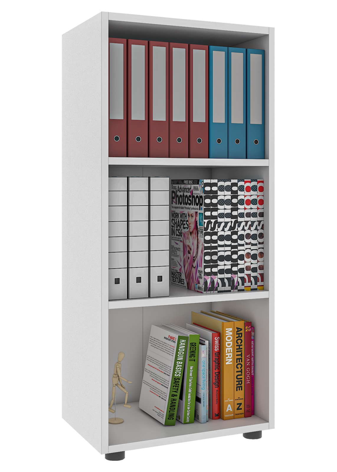 Regal ULAS - weiß - 2 Fächer - 49 cm
