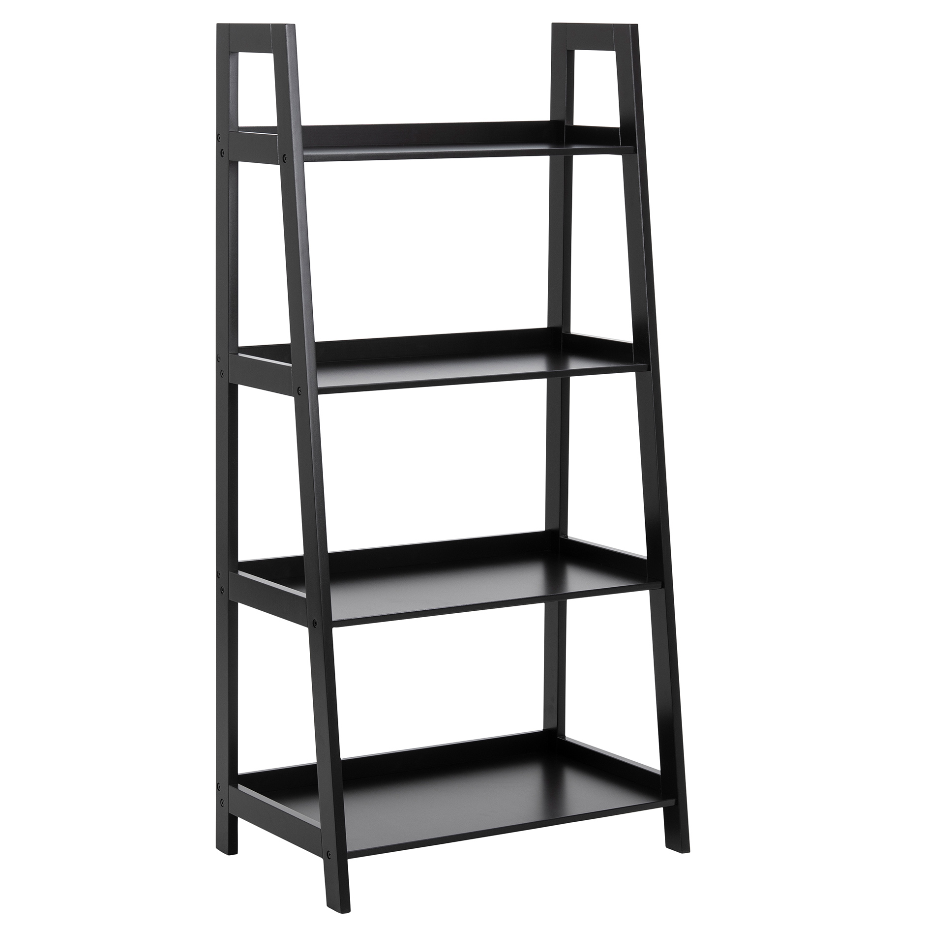 Regal WALLY - schwarz - 4 Ablageflächen - 63 cm breit