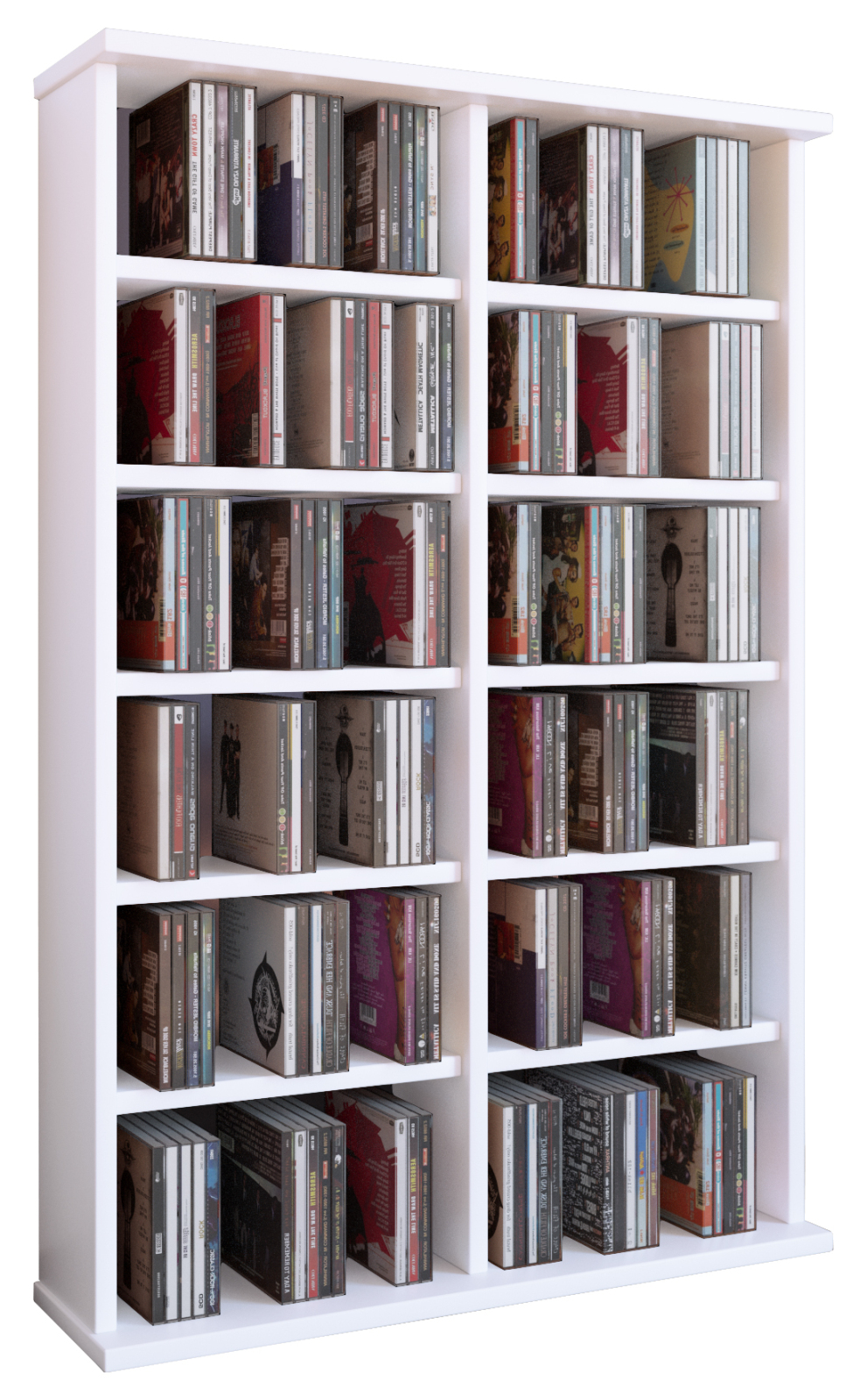 Regal - weiß - 60 cm breit - für 300 CDs